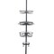 4 Tier Rustproof Shower Caddy Corner Organizer With Adjustable Shelves and Tension Pole